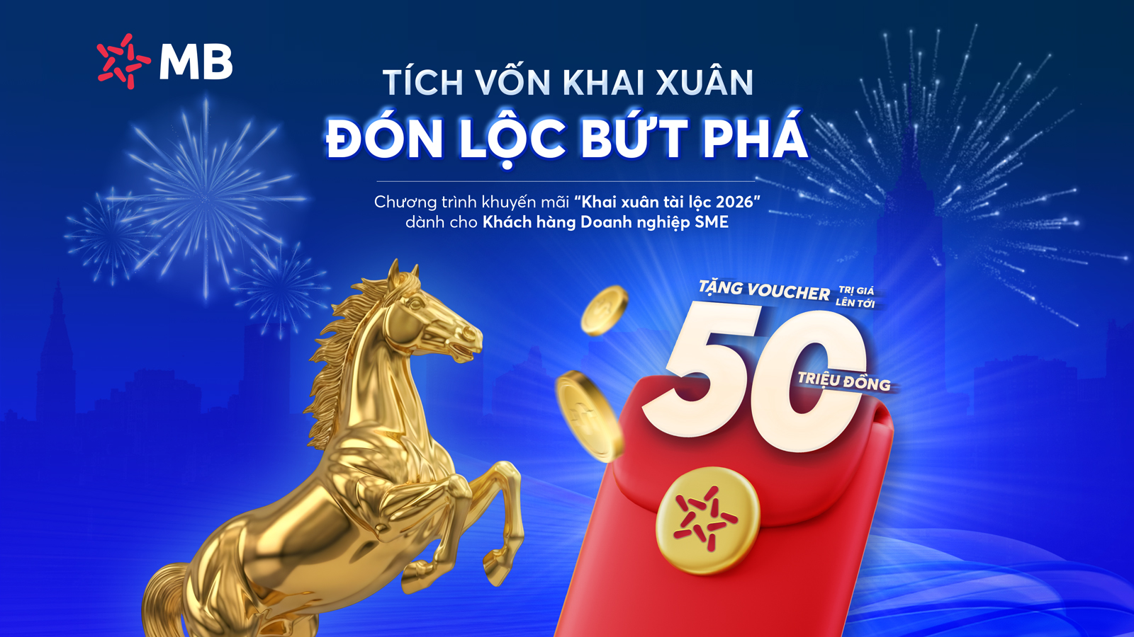 Hình minh họa ưu đãi: Khuyến mãi "Khai Xuân Tài Lộc 2026” cho Khách hàng Doanh nghiệp SME
