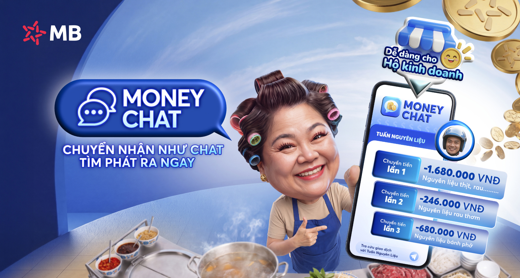 Money Chat – Chuyển nhận như Chat, tìm phát ra ngay
