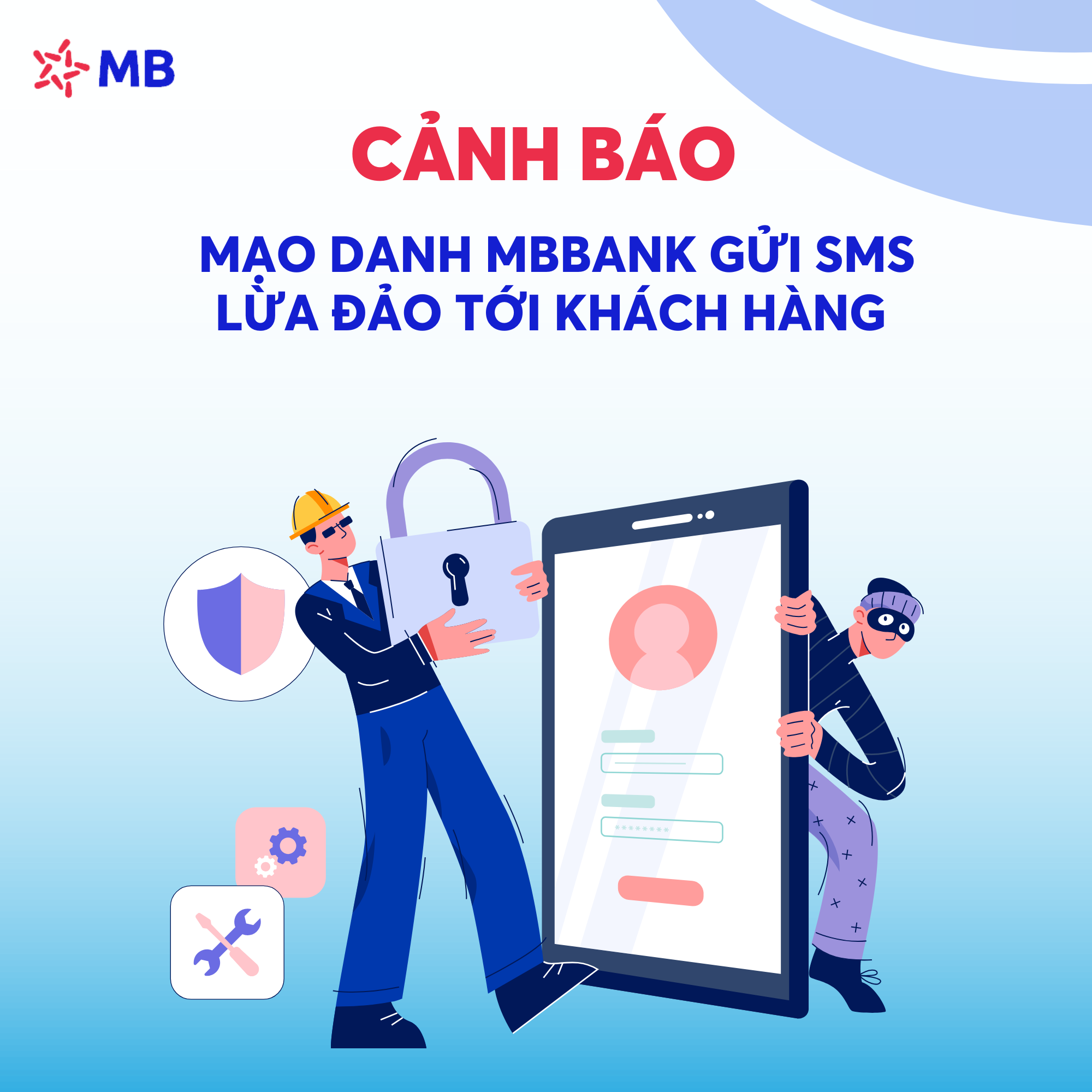 Hình minh họa bài viết: CẢNH BÁO LỪA ĐẢO: Mạo danh tin nhắn từ MB